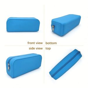 Estuche de Maquillaje Ecológico, Resistente al Agua, de Silicona, Duradero, Plegable, Ligero, Portátil, con Bordado Personalizado, Cierre de Cremallera, a la Moda - Product Image 5