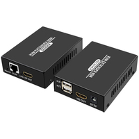 HD HDTV 60M KVM USB 1080p Extender con POE Power Over Cat6 Cat5e Ethernetcable para ratón y teclado