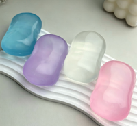 Jouet anti-stress souple en gelée transparente multicolore de 9 cm, rempli d'huile de coco TPR, jouet à presser en forme de barre de savon, balle anti-stress, jouet sensoriel