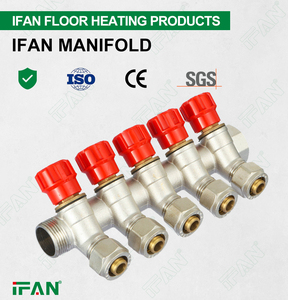 IFAN nhà sản xuất pex Manifold 4 cách nước Brass Manifold cho hệ thống sưởi ấm sàn sưởi ấm Manifold - Product Image 4