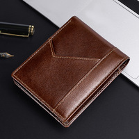 Dompet Kulit Asli Anti Maling RFID Tipis Lipat Dua Hassion untuk Wanita dengan 10 Slot Kartu, Dompet Pria Kulit Full Grain