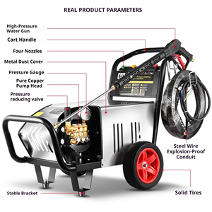Compre el equipo de detalles de automóviles a presión industrial Lavadora de automóviles de alta presión inalámbrica retráctil - Product Image 4