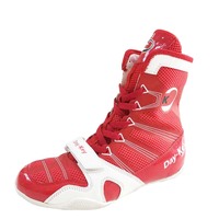 Chaussures de boxe pour hommes, couleur rouge, professionnelles, à la mode, personnalisées