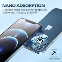 Protecteur d'objectif d'appareil photo 3D haute clarté pour 16 Pro Max, couverture intégrale, verre trempé, dureté 9H, ultra-fin, étanche