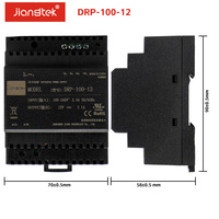 Jiangtek DRP-100-12 100W 12V 7.1A Forme en marche d'onde -40 ° Alimentation à découpage sur rail DIN C Wide Temp OVC III 4000Vac TS-35