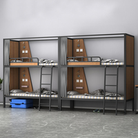 Lit superposé en capsule en bois pour auberges, écoles, dortoirs, lit en capsule pour auberge