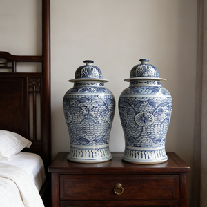 Pot <span class=keywords><strong>à</strong></span> gingembre en <span class=keywords><strong>porcelaine</strong></span> de Jingdezhen bleu et blanc peint <span class=keywords><strong>à</strong></span> la main de haute qualité, pot de temple en céramique pour la décoration intérieure - Product Image 2