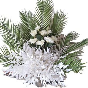 Flores artificiales Queyiyi, hojas de árbol de hierro de 30 cm a 100 cm, follaje de goma suave para decoración de bodas y hogar. - Product Image 5