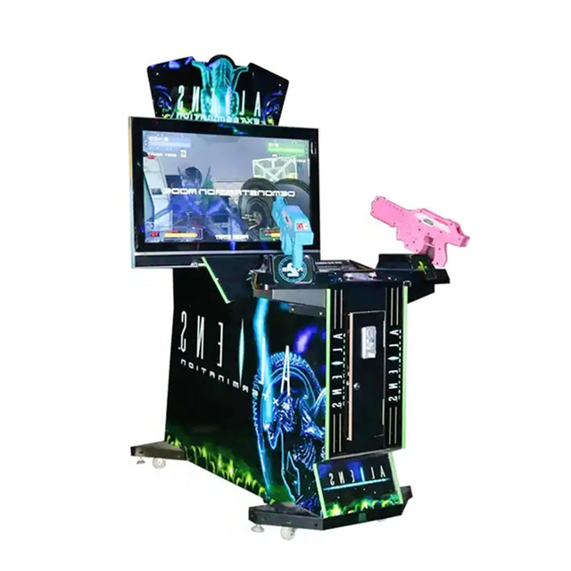Baby Bear Aliens Extermination Arcade Game Machine Coin Operated Gun Shooting Game Spanish Metal Plastic 1 Year Warranty English