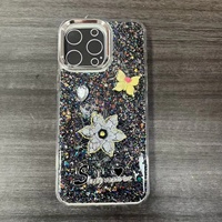 Coque de téléphone en TPU à paillettes motif papillon pour iPhone 18 17 16 15 13, et pour Moto G Power 2021 STYLUS 5G 2022 G PLAY 2023