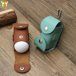 Sacs de golf en cuir PU en stock, lot de 2, sac de golf avec support de clubs à suspendre à la taille et sac d'accessoires de golf. - Product Image 1