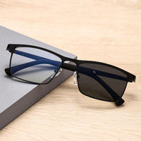 Lunettes de jeu pour ordinateur et téléphone portable, lunettes photochromiques anti-lumière bleue, lunettes anti-fatigue oculaire pour hommes, lunettes de vision nocturne