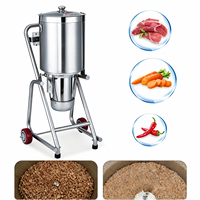 Mixeur Commercial Grande Capacité 20L 30L en Acier Inoxydable pour Aliments Secs/Humides, Sauce Pimentée, Purée de Gingembre