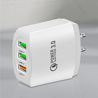 Chargeurs rapides Micro 3 ports USB, prises EU, US, UK, charge rapide QC3.0, chargeur de téléphone portable, adaptateur secteur USB C, protection contre les courts-circuits, EU