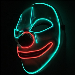 Divertido luz vestido de fiesta de disfraces de <span class=keywords><strong>cara</strong></span> completa <span class=keywords><strong>Led</strong></span> Joker máscara - Product Image 3