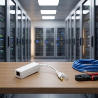 ANPA AP-PD48GK Splitter PoE Isolé Gigabit 48V 12V 2A 24W 10/100/1000Mbps IEEE 802.3af/at Empilable 1 Port pour Caméra IP CCTV