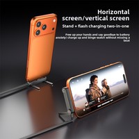 Cable Trenzado Multifuncional Tipo-C de 240W con Carga Rápida y Soporte para Teléfono, Compatible con iPhone 15, 17, Tablets y Dispositivos de Juego