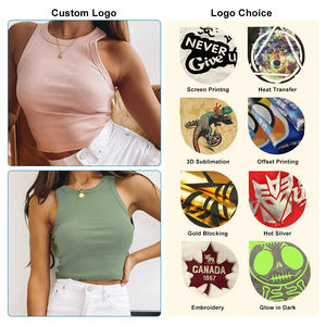 Custom Logo Front Sweet Woven V-neck <b>Racerback</b> CAMIS Women's Short Sleeveless Tank <b>Top</b> Quick Dry - Product Image 2
