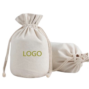 Wholesale Custom Print Eco Friendly <b>Recycled</b> Plain Printed Big Cotton Canvas Pouch Drawstrings Dust <b>Bags</b> With Rope Logo - Product Image 1