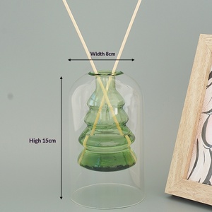 फायरलेस लक्जरी उच्च बोरोसिलिकेट ग्लास डबल-लेयर एरोमाथेरेपी बोतल आवश्यक तेल घर सुगंध डिफ्यूज़र डिफ्यूज़र डिफ्यूज़र स्टिक स्टिक - Product Image 6