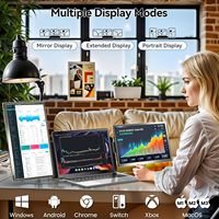 Écran d'extension pour ordinateur portable 15,6 pouces IPS 1080P FHD, moniteur portable triple avec prise USB Type-C Plug-and-Play pour Mac, Windows, Chrome, Android