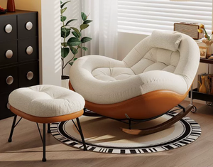 Swing chair reclining chair adult leisure sofa chair living room balcony single person sofa chair luxury eggshell chair - Product Image 6