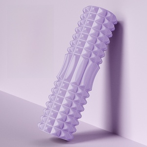 Rouleau de yoga creux de 45 cm pour la relaxation musculaire et l'amincissement des jambes, écologique, léger, durable, rouleau à picots pour le fitness - Product Image 6