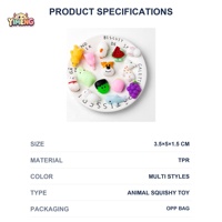 Jouets Kawaii Mochi Squishy en TPR, styles variés, mignons, anti-stress, sensoriels, cadeaux pour toutes les générations
