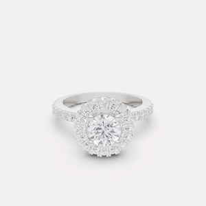 Anillo de Diamante Cultivado en Laboratorio de la Mejor Calidad, Corte Brillante Redondo de Lujo, Anillo de Compromiso y Boda, Joyería Fina para Mujer, Disponible para la Venta - Product Image 3