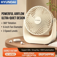 WLS-1516 Vente Flash Ventilateur de Bureau USB 6 Pouces avec Rotation à 360° °   Ventilateur de table rechargeable silencieux à 3 vitesses pour bureau, maison, chambre