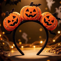Serre-tête Citrouille Halloween – Accessoire Cheveux Drôle et Mignon pour Cosplay, Déguisement de Fête, Unisexe