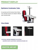 Ensemble de Table de réfraction ophtalmique, équipement optique, Table combinée d'optométrie, chaise ophtalmique