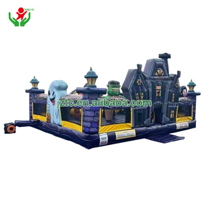 <span class=keywords><strong>Parc</strong></span> <span class=keywords><strong>d</strong></span>'attractions gonflable sur le thème <span class=keywords><strong>d</strong></span>'Halloween, château gonflable, ville pour enfants, hôtel hanté, matériau PVC écologique, capacité de 13 personnes - Product Image 2