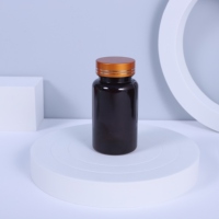 Récipient HDPE noir direct d'usine 150-200ml avec capuchon à double verrouillage, pot de col de 47mm bouteille de supplément