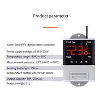 Contrôleur de température WiFi DTC-1201 intelligent Contrôleur de température d'écloserie aquatique sans fil pour le contrôle à distance de la température