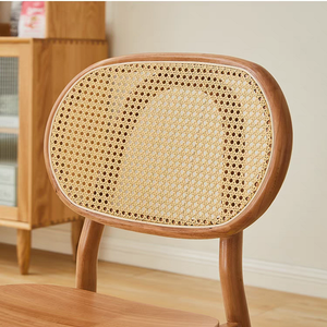 Chaise de salle à manger en bois massif de luxe avec siège en cuir ou en contreplaqué pour cafés et hôtels - Product Image 5