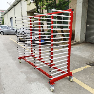 Support de stockage et de transport à structure en porte-à-faux à 12 couches avec quatre roues pour l'industrie et l'entrepôt - Product Image 4