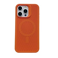 Coque de protection magnétique anti-chute respirante effet peau de luxe avec dissipation thermique pour iPhone 16 Pro Max 17 Air