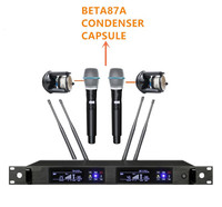 Microphone sans fil à réduction de bruit professionnel UHF à condensateur Qlxd4 Qlx24d Beta87a pour les spectacles sur scène de l'église