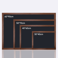 Personnalisé en gros cadre en bois magnétique petit tableau noir maison enseignement mural restaurant tableau noir panneau d'affichage 60x90cm