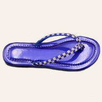 Tongs plates à strass pour femme, style été tendance, pour l'extérieur et le quotidien, vente en gros