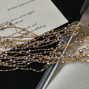 Collar de Plata de Ley S925 con Cadena de Perlas de Estilo Vintage, Diseño Sencillo y Moderno, Joyería de Nicho en Contraste - Product Image 5