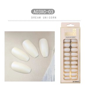 Uñas Postizas de Bailarina Largas, <span class=keywords><strong>Diseño</strong></span> Cuadrado, Acabado de Lujo, <span class=keywords><strong>Manicura</strong></span> <span class=keywords><strong>Francesa</strong></span> Artificial de Lujo para Dedos - Product Image 4