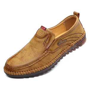 Men's Casual Leather Slip-on Loafers Low Heel Breathable <b>Driving</b> <b>Shoes</b> Wenzhou Origin - Product Image 4