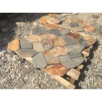 Dalles de pavé en ardoise naturelle à mailles, design moderne, pour extérieur, revêtement mural, pavés, carreaux, escaliers, vente en gros pour hôtels