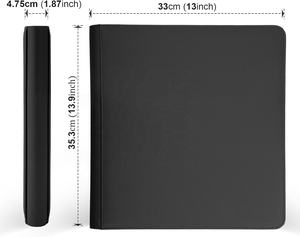 Álbum Archivador Torson <span class=keywords><strong>de</strong></span> 12 Bolsillos en Cuero <span class=keywords><strong>de</strong></span> PU y Terciopelo para Más <span class=keywords><strong>de</strong></span> 480 Cartas <span class=keywords><strong>de</strong></span> Pokémon, MTG, TCG y Commander con Cierre <span class=keywords><strong>de</strong></span> Cremallera - Product Image 3