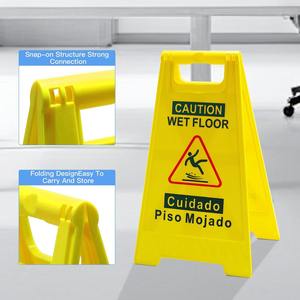 Cartello di Avvertimento a Forma di A Giallo Resistente per Sicurezza in Cantiere - Product Image 6