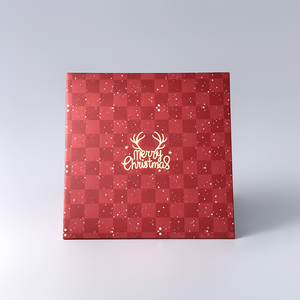 Merry Christmas Round Paperboard <b>Cake</b> <b>Board</b> with Gold Foil Print White Ornaments and Stars Modern Design Disposable - Product Image 3