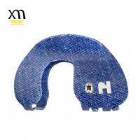 Pince à Cheveux en Denim Personnalisable avec Logo pour Femme, en Acrylique et Acétate, Bleue, Tendance Y2K, Modèle 2026
