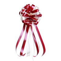 Fournitures de décoration festives en gros d'usine : Boule de fleurs en plastique pour voiture de mariage, nœud à tirer facilement, boule de fleurs miroir